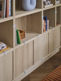 Muuto Shelves & Shelving Systems*Stacked storage system Bookcase Configuration 1, Brown Green BrownGreen