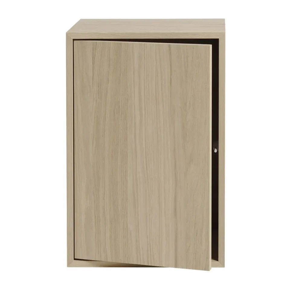 Muuto Shelves & Shelving Systems*Stacked storage system with door large, Oak Beige