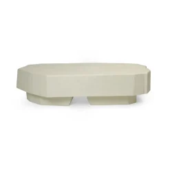 Ferm Living Table For Outdoor Use|Outdoor Lounge Furniture*Staffa coffee table 163.5x82.4 cm, Ivory White