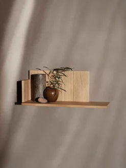 Ferm Living Shelves & Shelving Systems*Stagger shelf low, Oiled Oak Brown