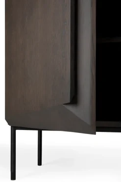 Ethnicraft Display & Glass Cabinets*Stairs cabinet, lacquered oak-2 doors, 100x150 cm Brown