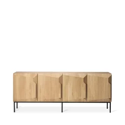 Ethnicraft Dressers & Sideboards*Stairs sideboard 4 doors, Oak 200x80x46 cm Beige