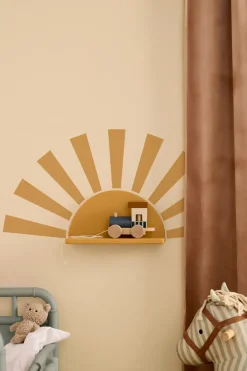 Kid's Concept Shelves & Shelving Systems*Star shelf circle incl stickers, Mustard Yellow