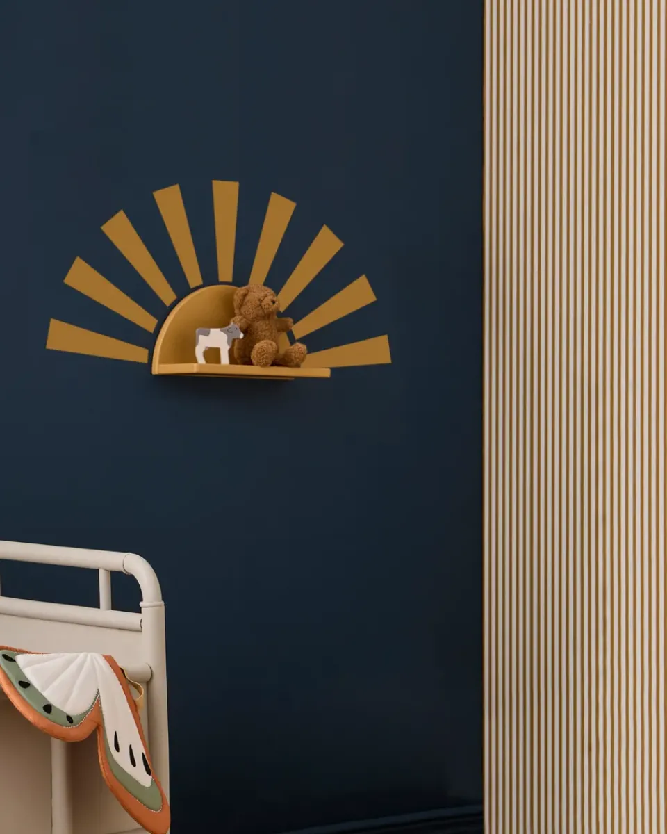 Kid's Concept Shelves & Shelving Systems*Star shelf circle incl stickers, Mustard Yellow