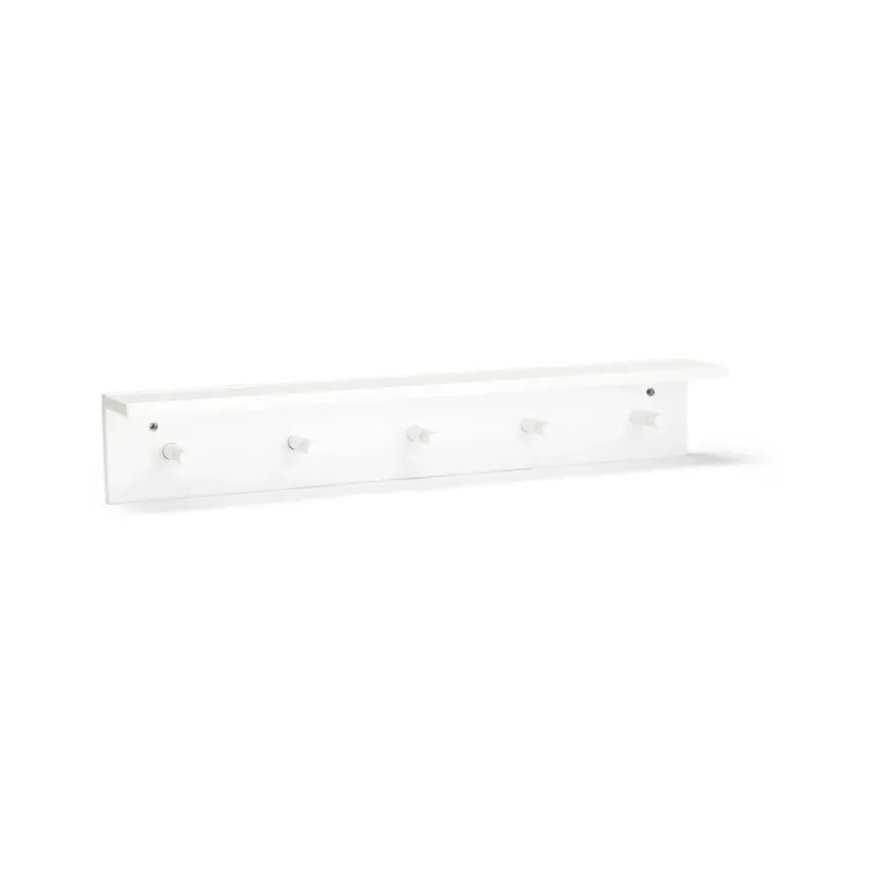 Kid's Concept Clothes Hooks & Hangers*Star shelf with hooks, White