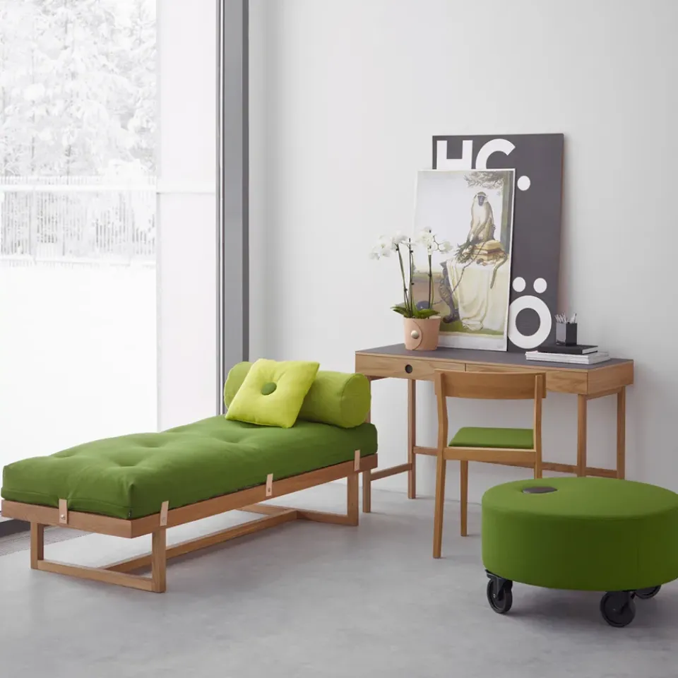 A2 Day Beds & Chaises|Sofas*Stay day bed, Fabric . body in oiled oak Green