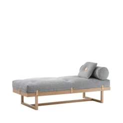 A2 Day Beds & Chaises|Sofas*Stay day bed, Fabric . body in whiteoiled oak Grey