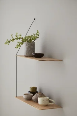 Woud Shelves & Shelving Systems*Stedge shelf 60 cm, White pigmented oak Beige