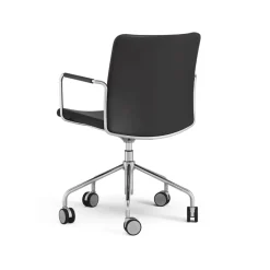 Swedese Office Chairs*Stella office chair can be raised/lowered with tilt, Leather elmosoft 99999 , chrome stand, flexible back Black