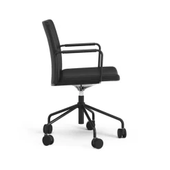 Swedese Office Chairs*Stella office chair can be raised/lowered with tilt, Leather elmosoft 99999 , stand, flexible back Black