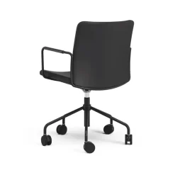 Swedese Office Chairs*Stella office chair can be raised/lowered with tilt, Leather elmosoft 99999 , stand, flexible back Black