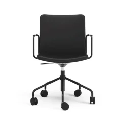 Swedese Office Chairs*Stella office chair can be raised/lowered with tilt, Leather elmosoft 99999 , stand, flexible back Black