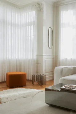 AYTM Armchairs & Footstools|Sitting Poufs*Stilla pouf, Amber Yellow
