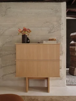 Ferm Living Dressers & Sideboards*Stilt sideboard double 109x100 cm, Natural oak Beige