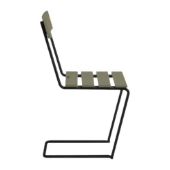 Grythyttan Stålmöbler Balcony Furniture*Stol 1 chair, Light green oak-black GreenBlack