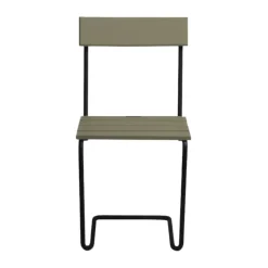 Grythyttan Stålmöbler Balcony Furniture*Stol 1 chair, Light green oak-black GreenBlack