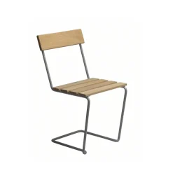 Grythyttan Stålmöbler Seating|Balcony Furniture*Stol 1 chair, Oak oil-hot-dip galvanized stand Beige