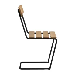 Grythyttan Stålmöbler Balcony Furniture|Seating*Stol 1 chair, Oiled oak-black BeigeBlack