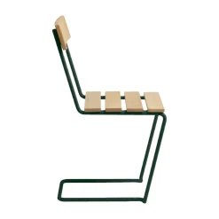 Grythyttan Stålmöbler Balcony Furniture*Stol 1 chair, Oiled pine-green BeigeGreen