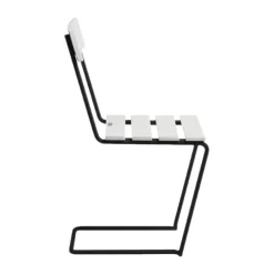 Grythyttan Stålmöbler Balcony Furniture*Stol 1 chair, White oiled oak-black WhiteBlack