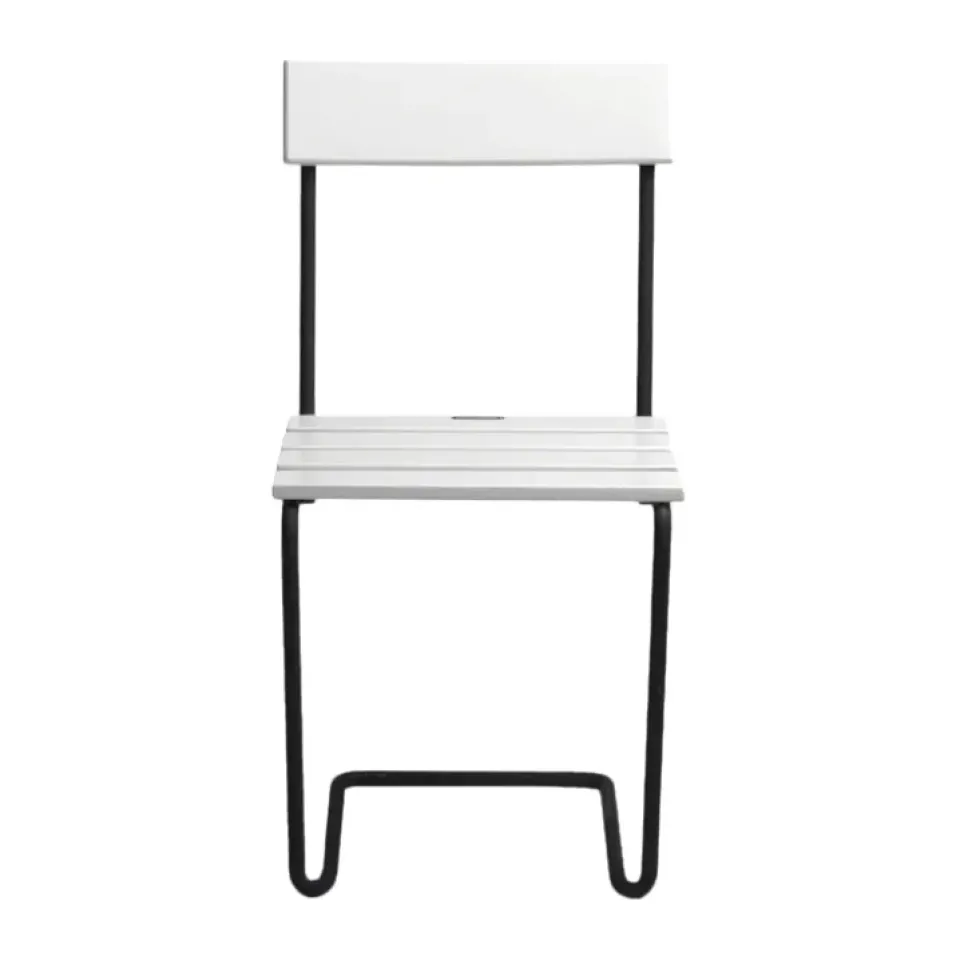 Grythyttan Stålmöbler Balcony Furniture*Stol 1 chair, White oiled oak-black WhiteBlack
