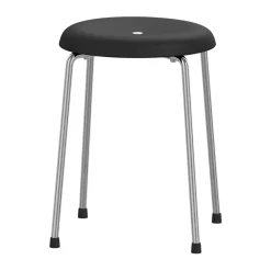 Lammhults Stools*Stool bench, Black-chromed frame, 45 cm BlackSilver-coloured