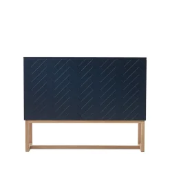 A2 Dressers & Sideboards*Story Side table, Midnight , white oiled oak stand Blue
