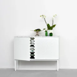 A2 Dressers & Sideboards*Story Side table, , marble top, stand White