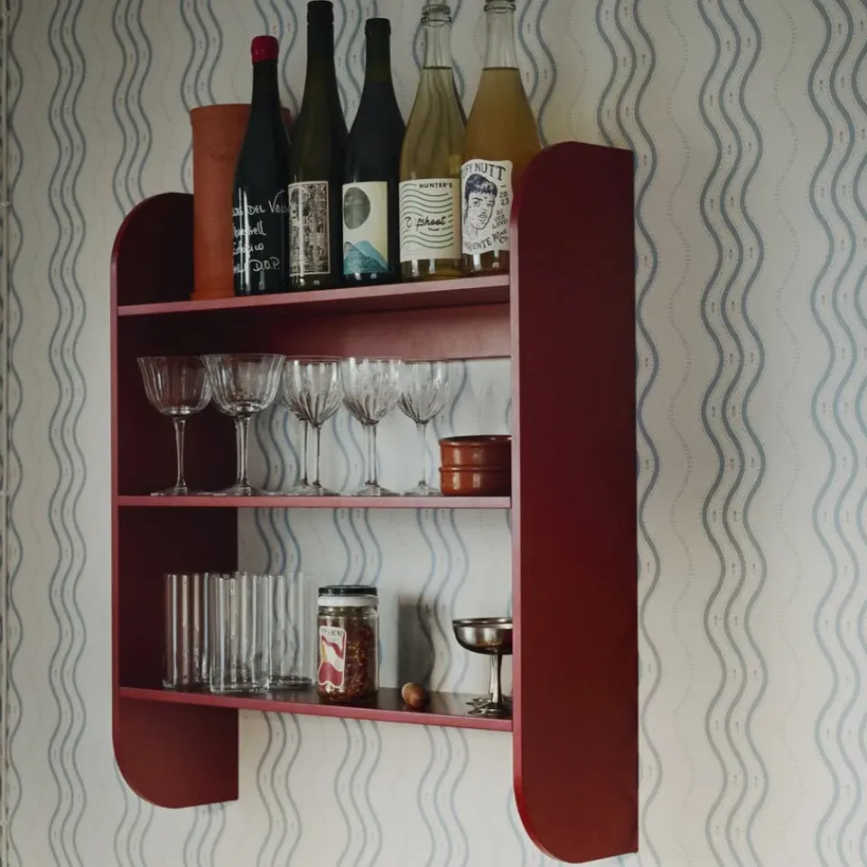 TÔNN furniture Shelves & Shelving Systems*Strapats wall shelf 62x73,6 cm, Burgundy Red