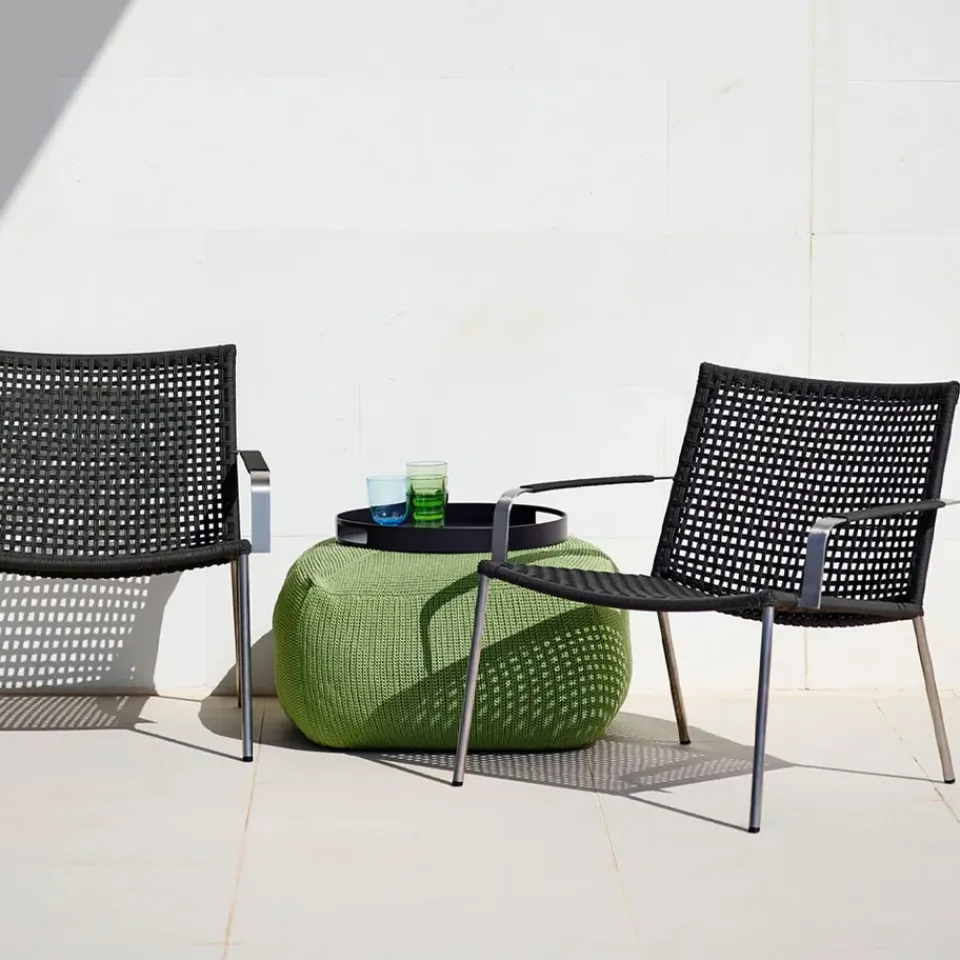 Cane-line Outdoor Lounge Furniture*Straw lounge armchair, Anthracite Grey