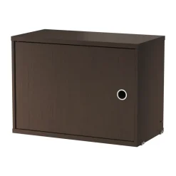String String Shelves|Display & Glass Cabinets*cabinet with door, Dark oak, 58x30 cm Brown