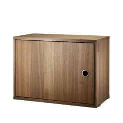 String String Shelves|Display & Glass Cabinets*cabinet with door, Walnut, 58x30 cm Brown