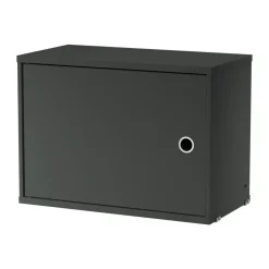 String String Shelves|Display & Glass Cabinets*cabinet with door, Dark Grey