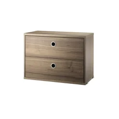 String String Shelves|Dressers & Drawer Units*cabinet with drawers, Walnut, 58x30 cm Brown