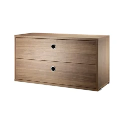 String String Shelves|Dressers & Drawer Units*cabinet with drawers, Walnut, 78x30 cm Brown