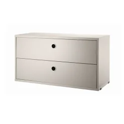 String String Shelves|Dressers & Drawer Units*cabinet with drawers, , 78x30 cm Beige