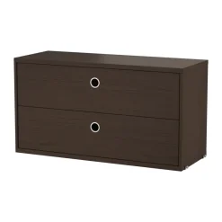 String String Shelves|Dressers & Drawer Units*cabinet with drawers, Dark oak, 78x30 cm Brown