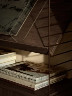 String String Shelves|Dressers & Drawer Units*cabinet with drawers, Dark oak, 78x30 cm Brown