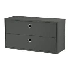 String String Shelves|Dressers & Drawer Units*cabinet with drawers, Dark , 78x30 cm Grey
