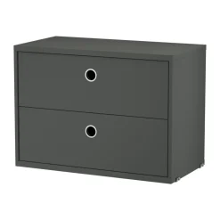 String String Shelves|Dressers & Drawer Units*cabinet with drawers, Dark , 58x30 cm Grey