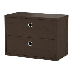 String String Shelves|Dressers & Drawer Units*cabinet with drawers, Dark oak, 58x30 cm Brown