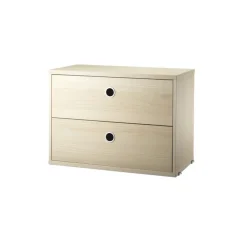 String String Shelves|Dressers & Drawer Units*cabinet with drawers, Ash veneer, 58x30 cm Beige