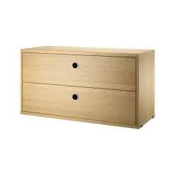 String String Shelves|Dressers & Drawer Units*cabinet with drawers, Oak, 78x30 cm Beige