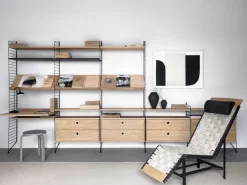 String String Shelves|Dressers & Drawer Units*cabinet with drawers, Oak, 78x30 cm Beige
