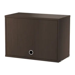 String String Shelves|Display & Glass Cabinets*cabinet with flip door, Dark oak, 58x30 cm Brown