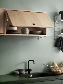 String String Shelves|Display & Glass Cabinets*cabinet with flip door, , 78x30 cm White