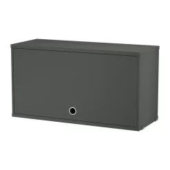 String String Shelves|Display & Glass Cabinets*cabinet with flip door, Dark , 78x30 cm Grey