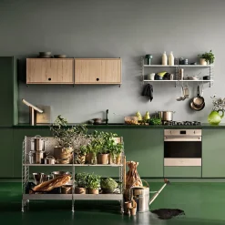 String String Shelves|Display & Glass Cabinets*cabinet with flip door, Ash, 78x30 cm Beige