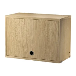 String String Shelves|Display & Glass Cabinets*cabinet with flip door, Oak, 58x30 cm Beige