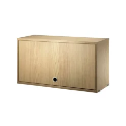 String String Shelves|Display & Glass Cabinets*cabinet with flip door, Oak, 78x30 cm Beige